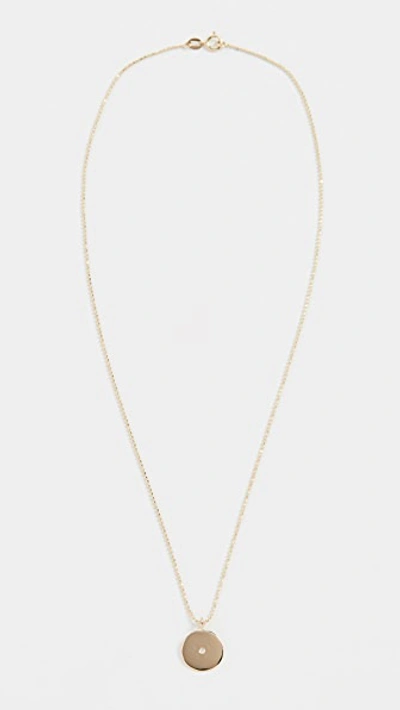 Shop Ariel Gordon Jewelry 14k Small Circle Pendant Necklace In Gold