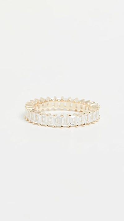 Shop Adinas Jewels Thin Baguette Eternity Band