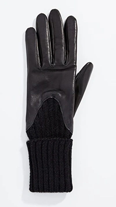 Shop Agnelle Cecilia Gloves In Black