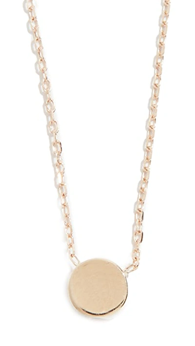 Shop Adina Reyter 14k Gold Super Tiny Disc Necklace