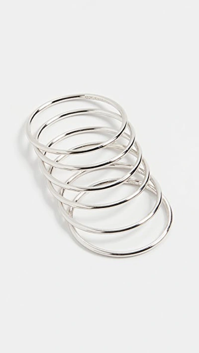 Shop Shashi Classique Ring Set In White Gold