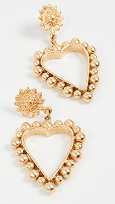 Shop Brinker & Eliza Heart Of Gold Earrings