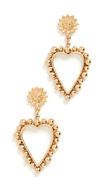 Shop Brinker & Eliza Heart Of Gold Earrings