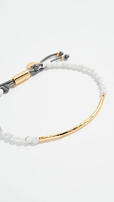 Shop Gorjana Power Gemstone Bracelet For Calming In Gold/howlite