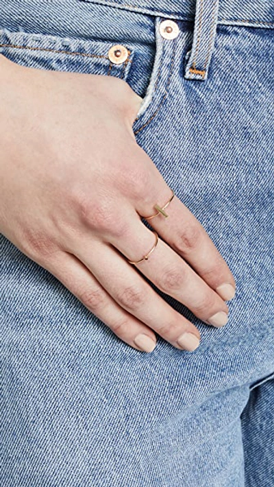 Shop Jennifer Meyer Jewelry 18k Gold Thin Ruby Ring