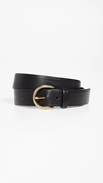 Shop Madewell Medium Perfect Leather Belt In True Black