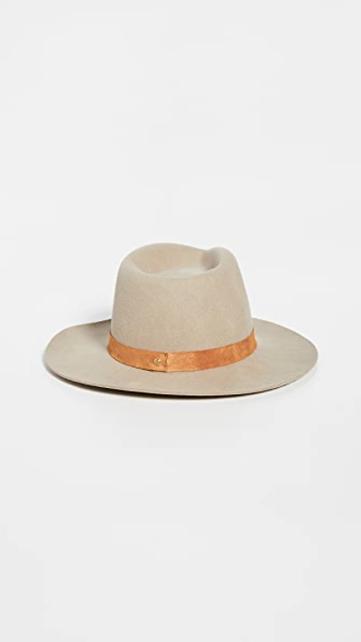 Shop Janessa Leone Ross Packable Fedora In Clay