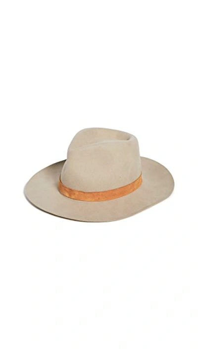 Shop Janessa Leone Ross Packable Fedora In Clay