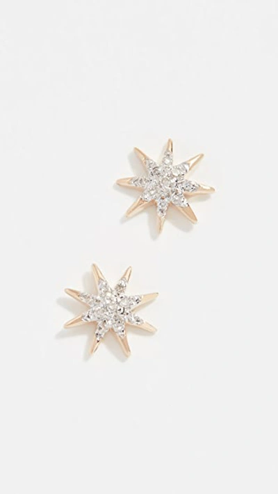 Shop Adina Reyter 14k Gold Solid Pave Starburst Earrings