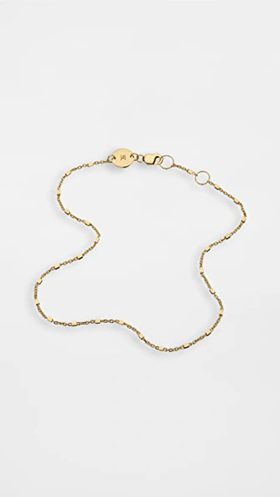 Shop Jennifer Zeuner Jewelry Cayman Anklet In Yellow Vermeil