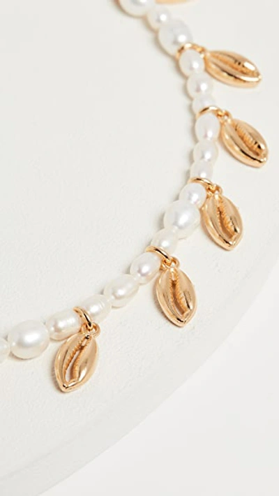 Shop Brinker & Eliza Blissed Out Necklace In Gold/pearl