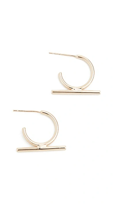 Shop Shashi Bijou Hoop Earrings In Gold