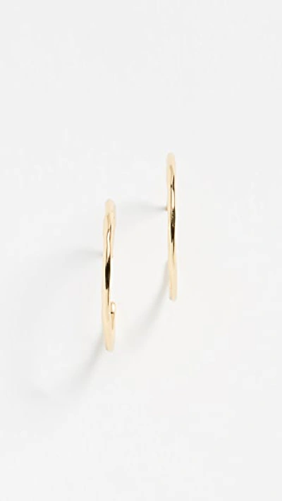 Shop Gorjana Taner Small Hoop Earrings In Yellow Gold