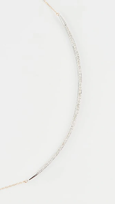 14k Gold Pave Curve Collar Necklace