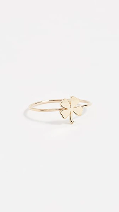 Shop Jennifer Meyer Jewelry 18k Gold Mini Clover Ring