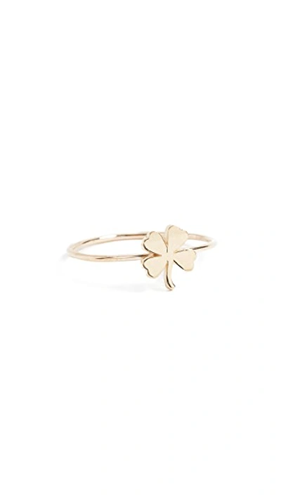 Shop Jennifer Meyer Jewelry 18k Gold Mini Clover Ring