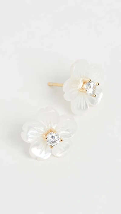 Shop Shashi Florasion Studs In Gold