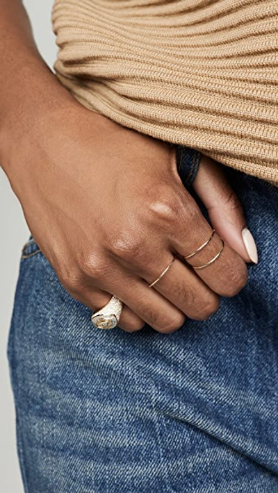 Shop Ariel Gordon Jewelry 14k Paper Thin Rings In Gold