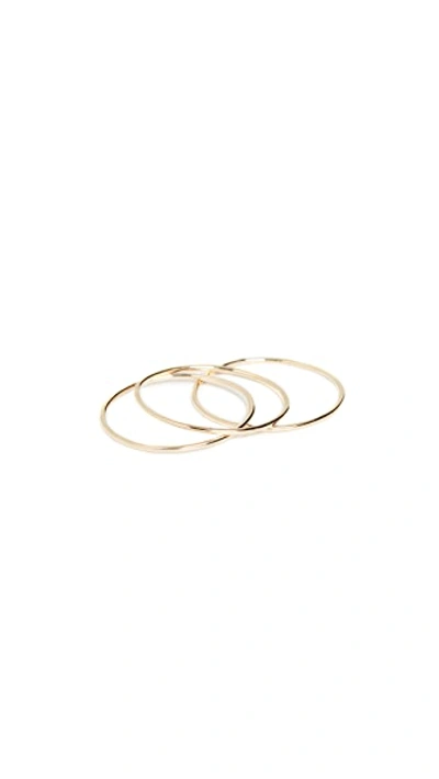 Shop Ariel Gordon Jewelry 14k Paper Thin Rings In Gold