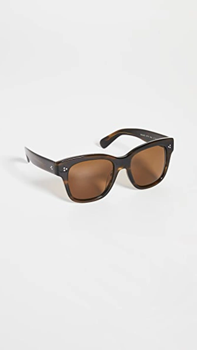 Shop Oliver Peoples Melery Sunglasses In Bark