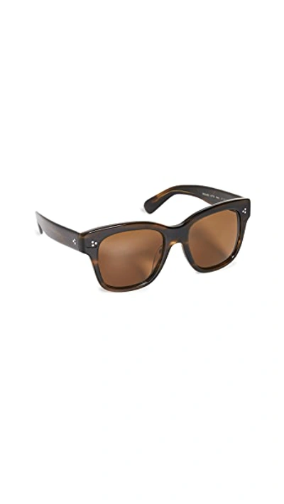 Shop Oliver Peoples Melery Sunglasses In Bark