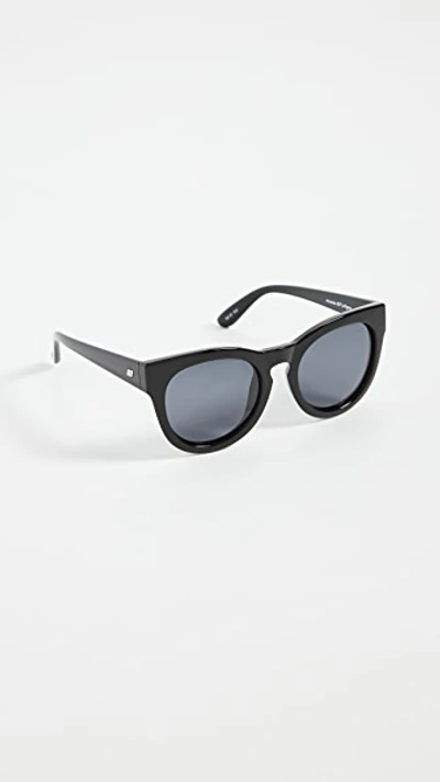 Shop Le Specs Jealous Games Sunglasses In Black Smoke Mono Polarized