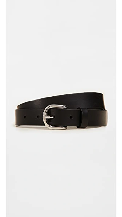 Shop Isabel Marant Zap Leather Belt In Black