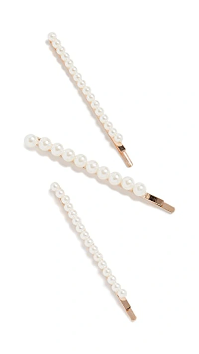 Shop Shashi Riviera Bobby Pin Set Pearl