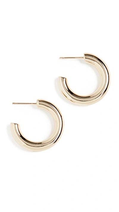Shop Alexa Leigh Everyday Hoops In Yellow Gold