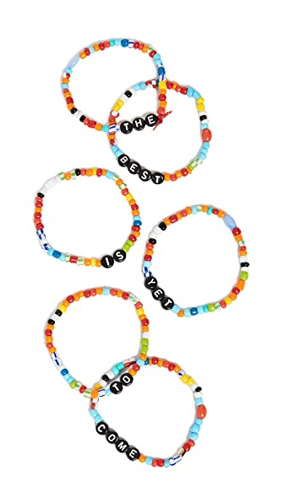 Shop Roxanne Assoulin The Best Is Yet To Come Camp Bracelets In Multi