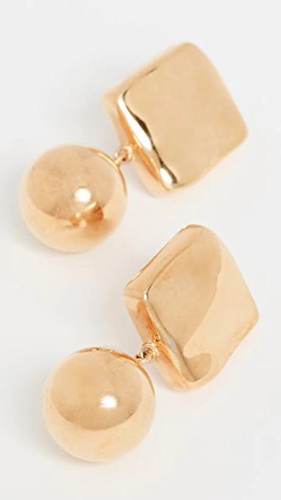 Shop Agmes Luca Earrings In Gold Vermeil