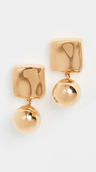 Shop Agmes Luca Earrings In Gold Vermeil