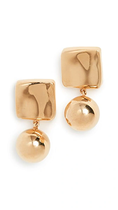 Shop Agmes Luca Earrings In Gold Vermeil