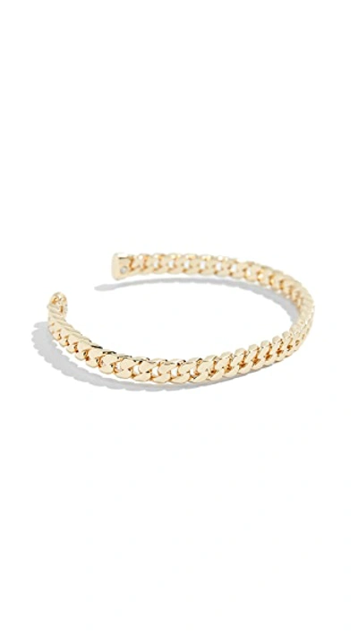 Shop Shashi Chain Cuff Bracelet In Gold