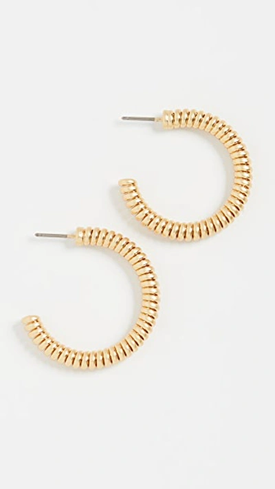 Shop Madewell Coiled Medium Hoop Earrings