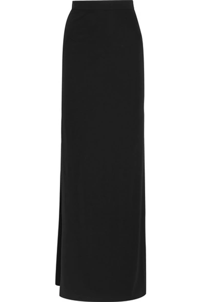 Shop Givenchy Maxi Skirt In Black Stretch-jersey Crepe