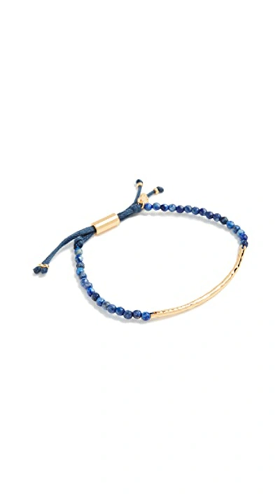 Shop Gorjana Power Gemstone Bracelet For Wisdom In Lapis/gold