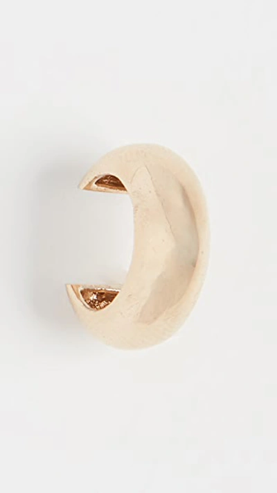 Shop Zoë Chicco 14k Gold Thick Round Ear Cuff In Yellow