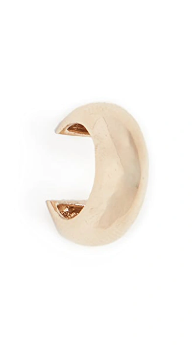 Shop Zoë Chicco 14k Gold Thick Round Ear Cuff In Yellow