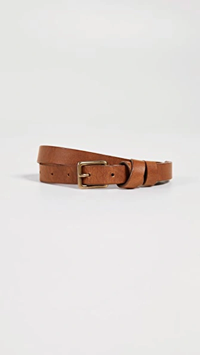 Leather Crisscross Skinny Belt