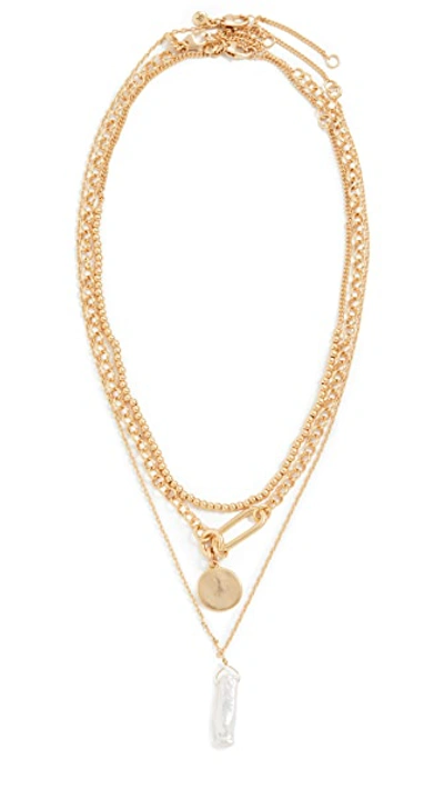 Shop Madewell Freshwater Pearl Drop Necklace Set