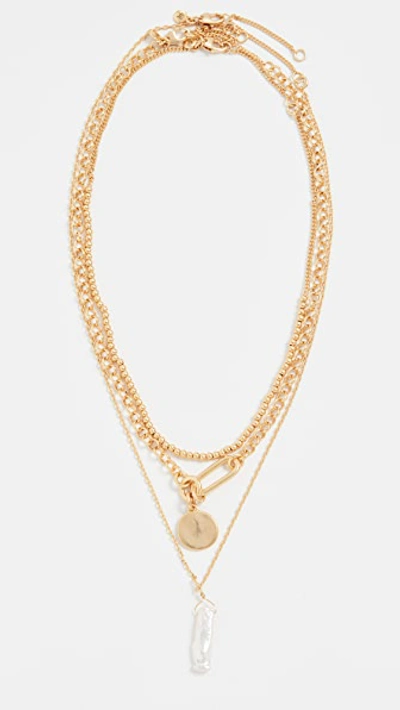 Shop Madewell Freshwater Pearl Drop Necklace Set