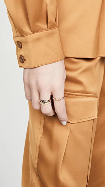 Shop Adina Reyter 14k Pave Interlocking Link Ring In Yellow
