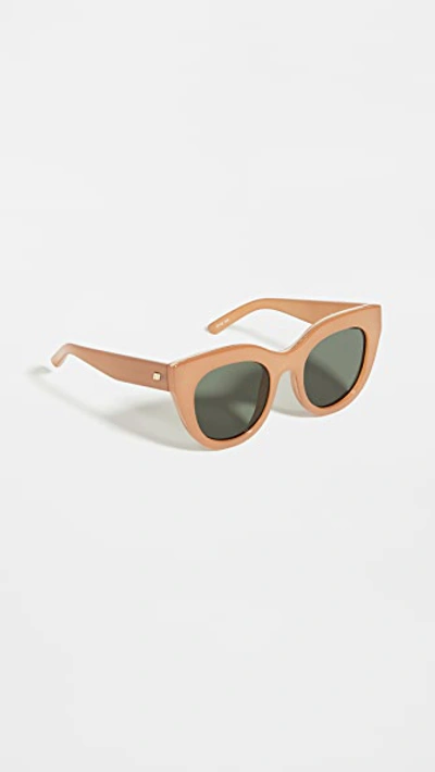 Shop Le Specs Air Heart Sunglasses In Caramel Khaki Mono