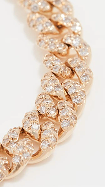 Shop Shay Mini Pave 18k Gold Link Bracelet In Gold/white Diamond