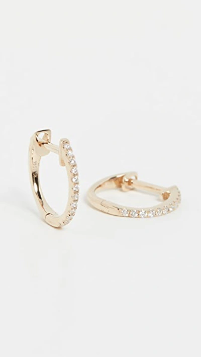 Shop Ariel Gordon Jewelry 14k Pave Diamond Huggies In Gold