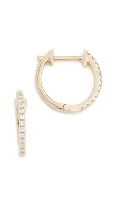 Shop Ariel Gordon Jewelry 14k Pave Diamond Huggies In Gold