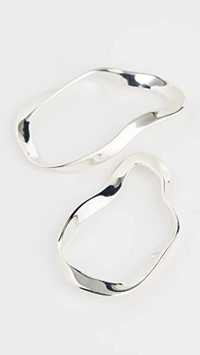 Shop Agmes Small Vera Earrings In Sterling Silver