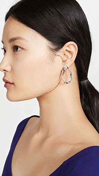 Shop Agmes Small Vera Earrings In Sterling Silver