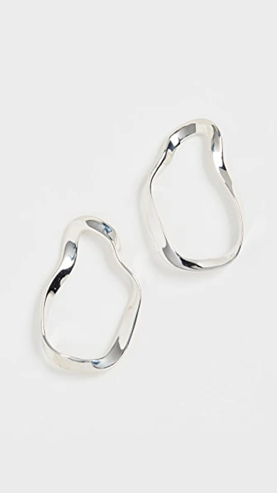 Shop Agmes Small Vera Earrings In Sterling Silver